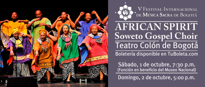 Soweto Gospel Choir se presentará en Bogotá en beneficio del Museo Nacional de Colombia 