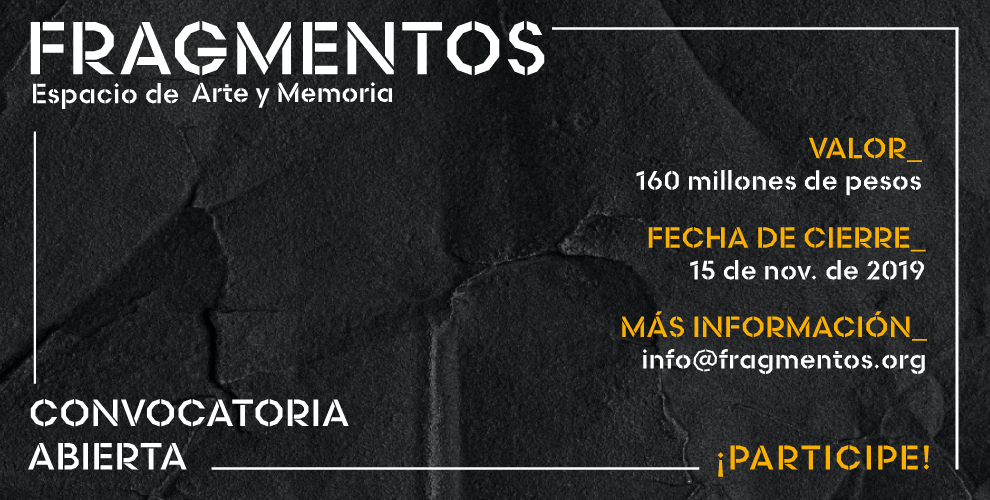 Convocatoria para intervenciones artísticas en 'Fragmentos, Espacio de Arte y Memoria'