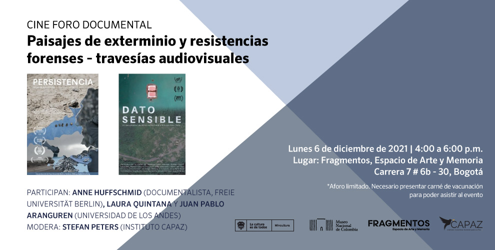 Conversación “Paisajes de exterminio y resistencias forenses – travesías audiovisuales”