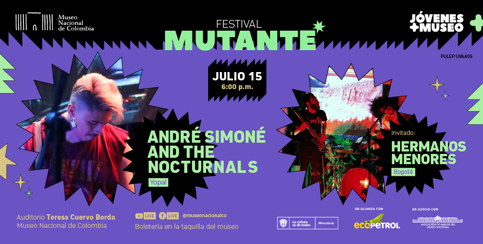 Con rock alternativo, garage, punk y metal, la agrupación André Simoné and The Nocturnals cierra la primera versión del Festival Mutante del Museo Nacional